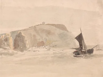 Shipwreck off the Needles, Isle of Wight